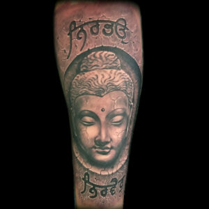 3d stone Buddha tattoo