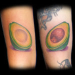3d avocado vegetables tattoo vegan