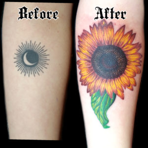 Cover-up Tattoos by Brian Martinez at Masterpiece Tattoo