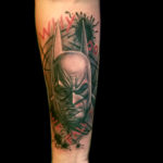realistic Batman tattoo