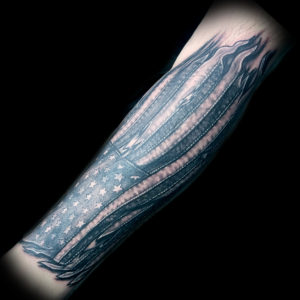 forearm American Flag Tattoo 3d