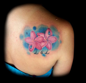 Hawaiian flowers tattoo