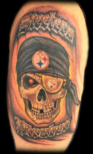Pittsburgh Steelers tattoo skull pirates