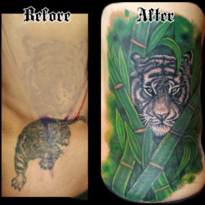 tiger bamboo cover up tattoo