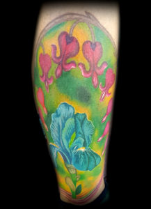 color flowers tattoo