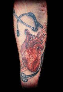 military heart tattoo