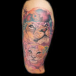 lion lioness tattoo for girls
