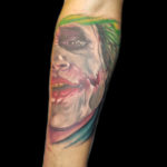 Joker portrait tattoo