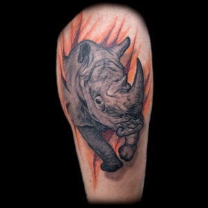 rhino realistic 3d tattoo