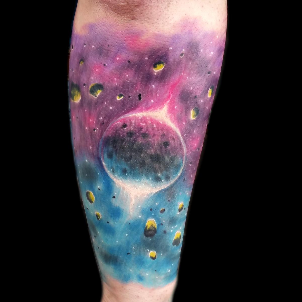 galaxy tattoo done at Masterpiece Tattoo in San Francisco