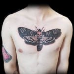 realistic 3d death moth tattoo