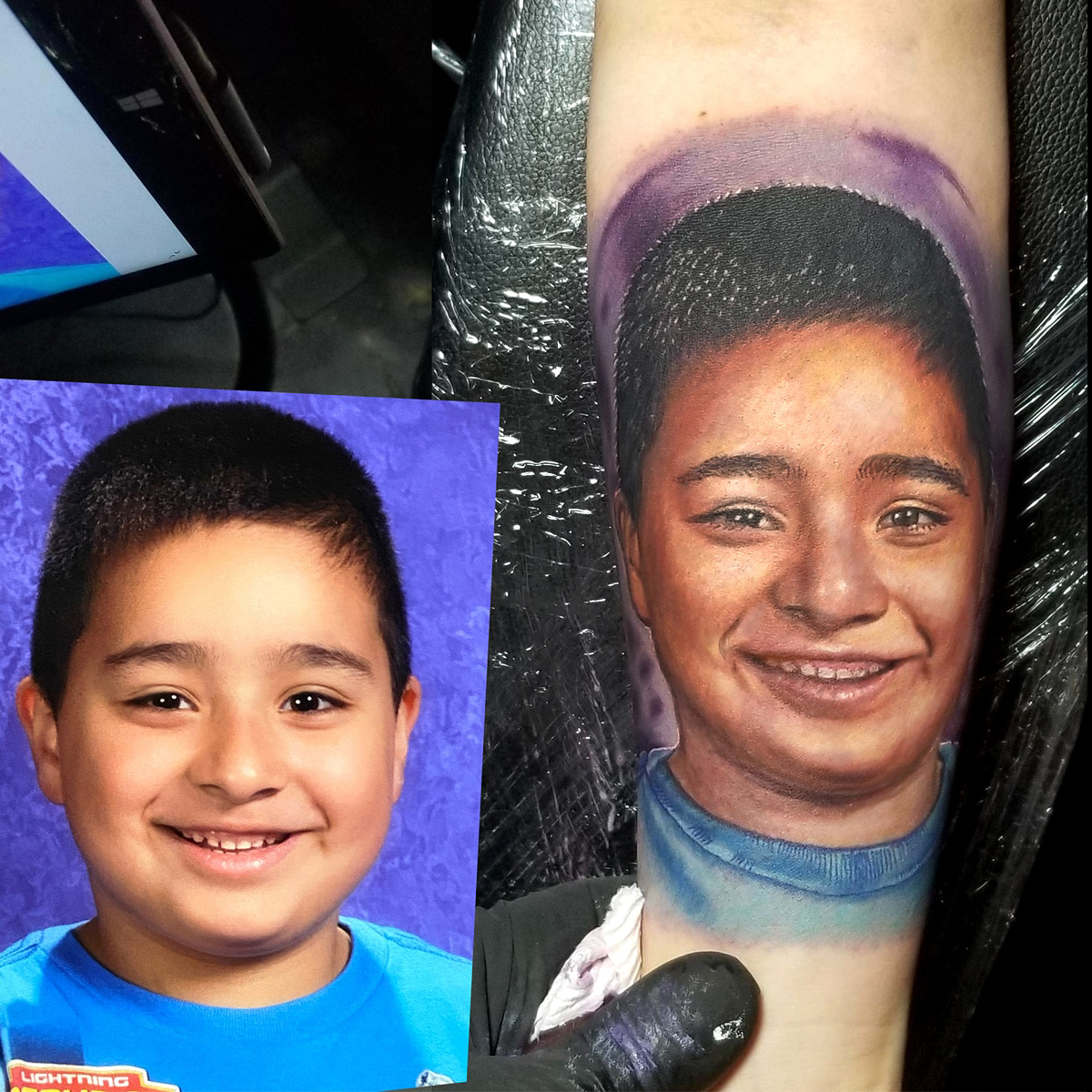Realistic portrait on dark skin by... - El Paso Tattoo Studio | Facebook