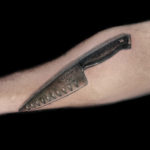 3d knife tattoo chef