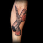 feather scroll ink 3d tattoo