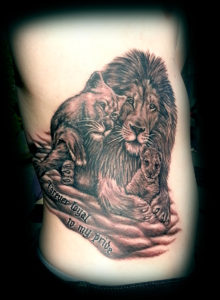 lion family tattoo