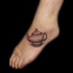 tea pot 3d tattoo