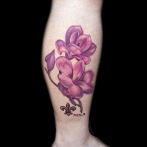 magnolia flowers tattoo realistic