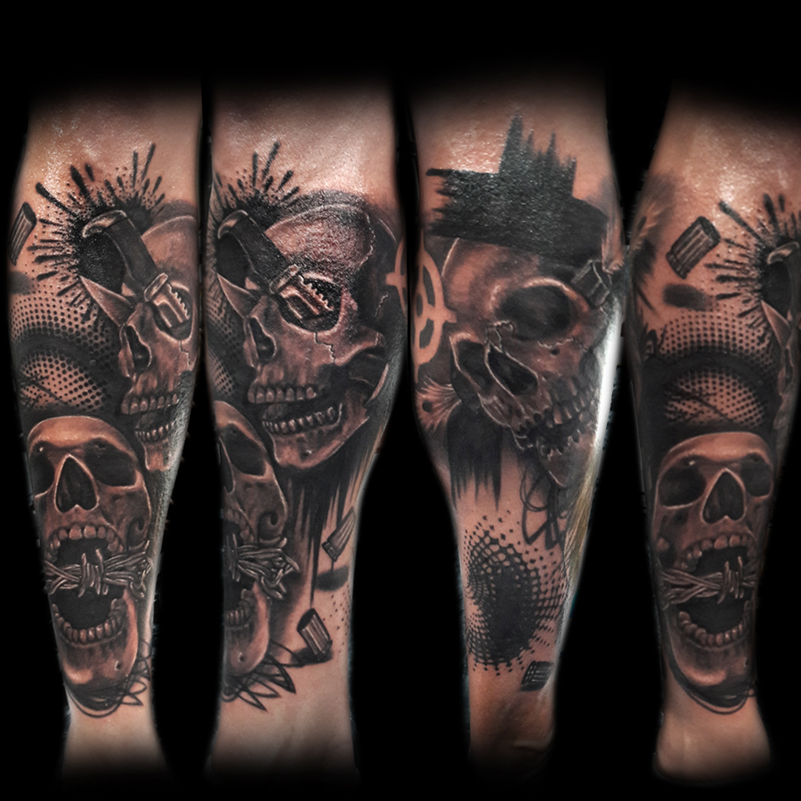 skull tattoo | Charie Harbour Tattoo Studio