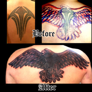 eagle cover up tattoo
