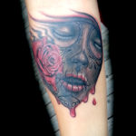 day of the dead girl and rose tattoo