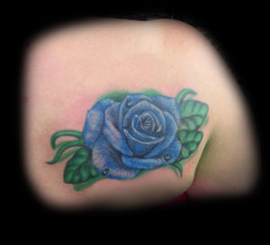 blue rose tattoo realistic