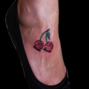 3d cherry tattoo