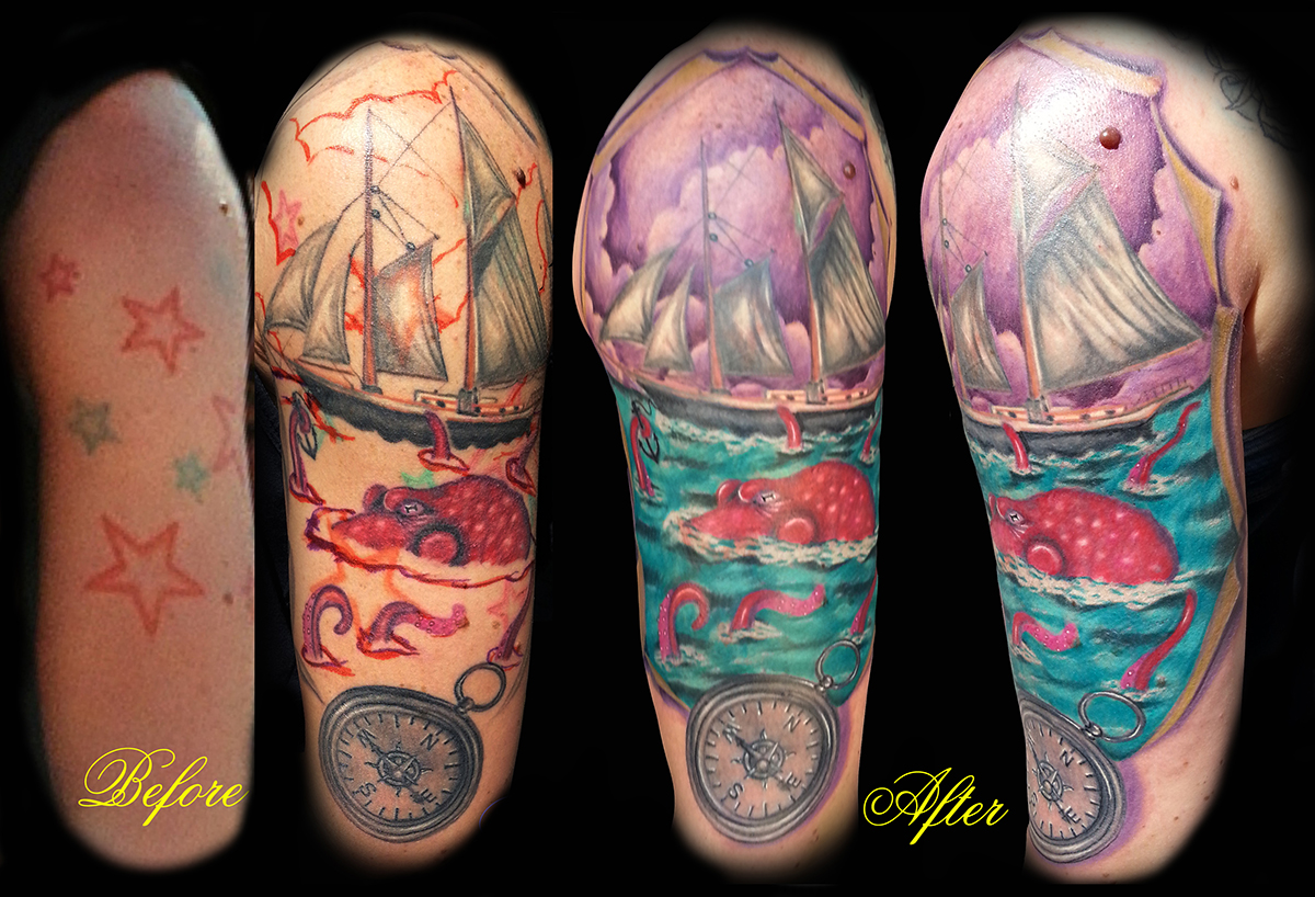 Cthulhu Sleeve | Aubrey | 39th Street Tattoo Kansas City - 39th Street  Tattoo