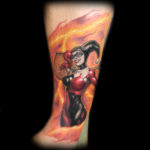 Harley Quinn realistic tattoo