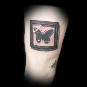 butterfly frame 3d tattoo