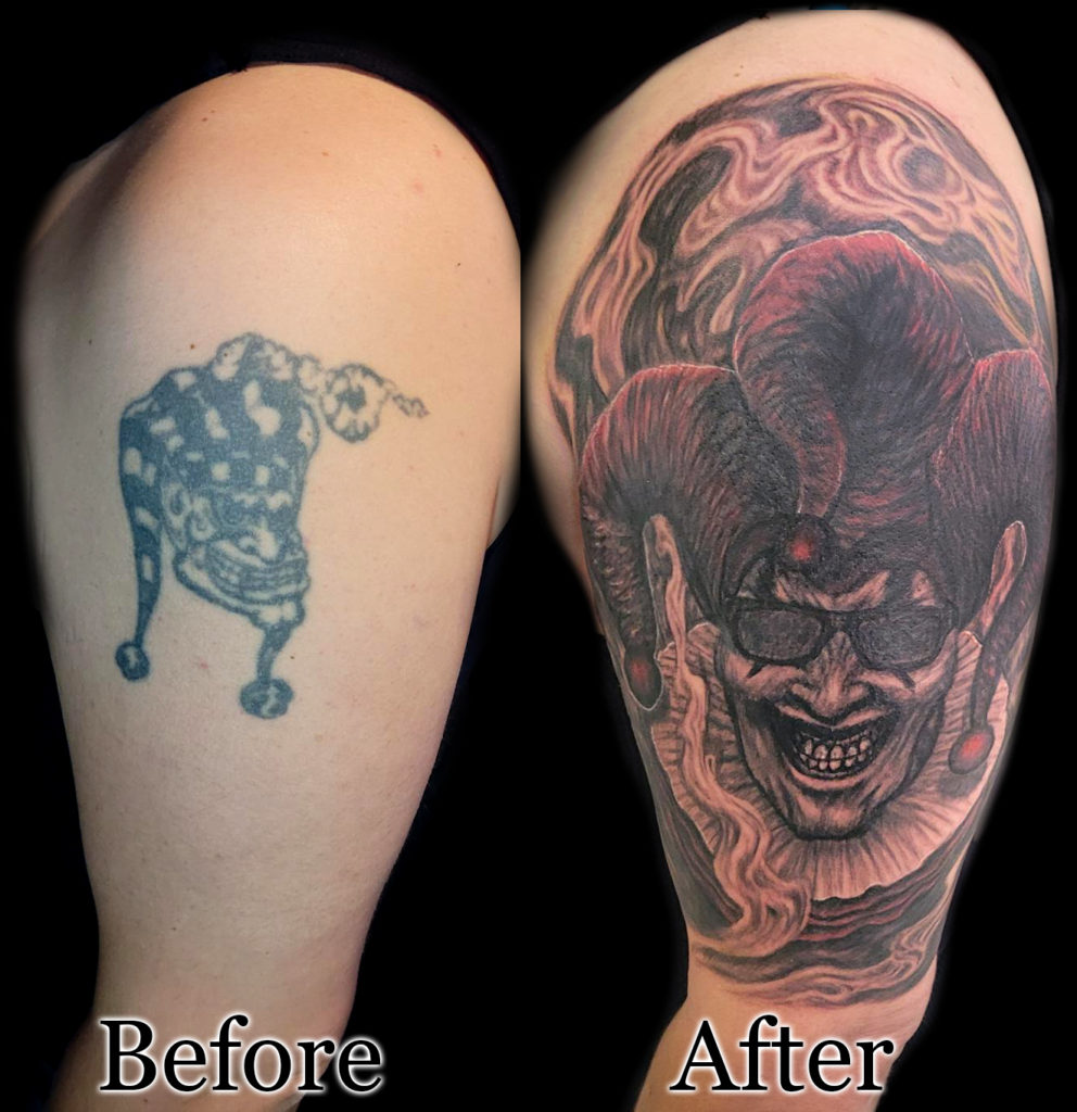 Cover-up Tattoos by Brian Martinez at Masterpiece Tattoo