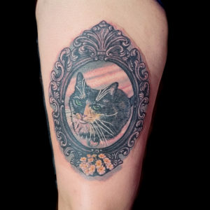 cat portrait tattoo