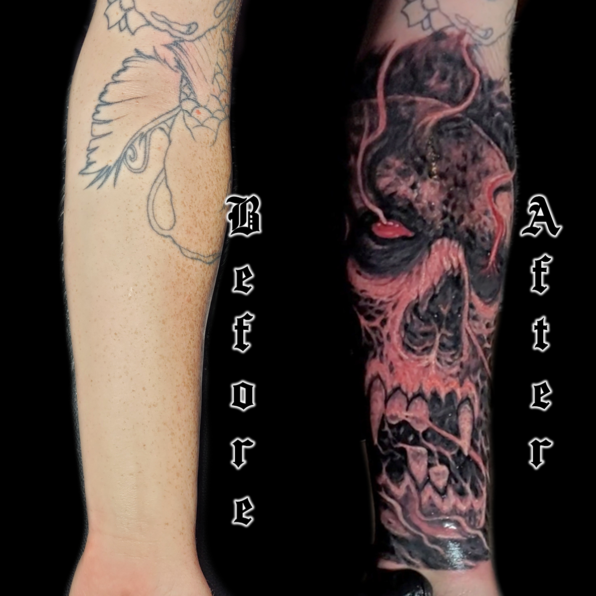 Black Tattoo Cover Up with White Ink | TikTok