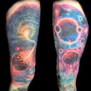 color galaxy tattoo